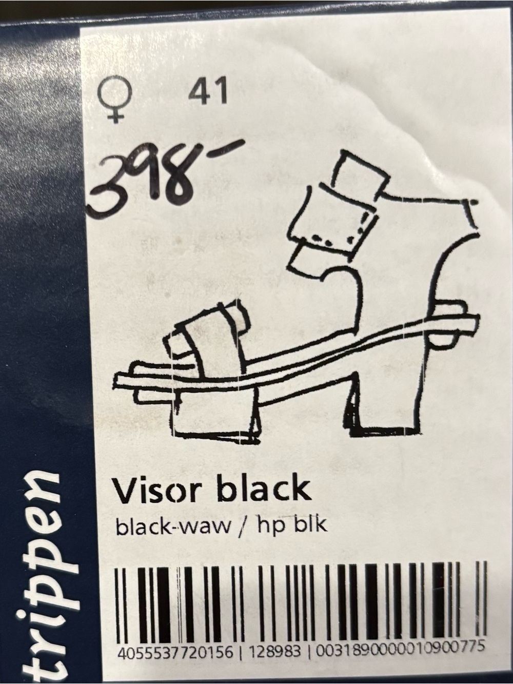 Visor Black Women’s Sandals by Trippen - Picture 2 of 4